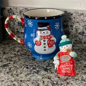 Snowman Holiday Mug and Ornament Set